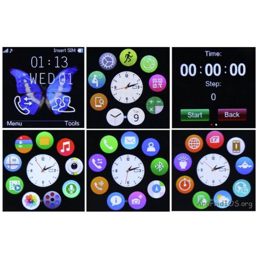 Smart GSM Android IOS Mobile Watch with Bluetooth
